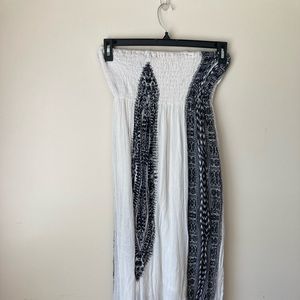 Tube top black and white sundress